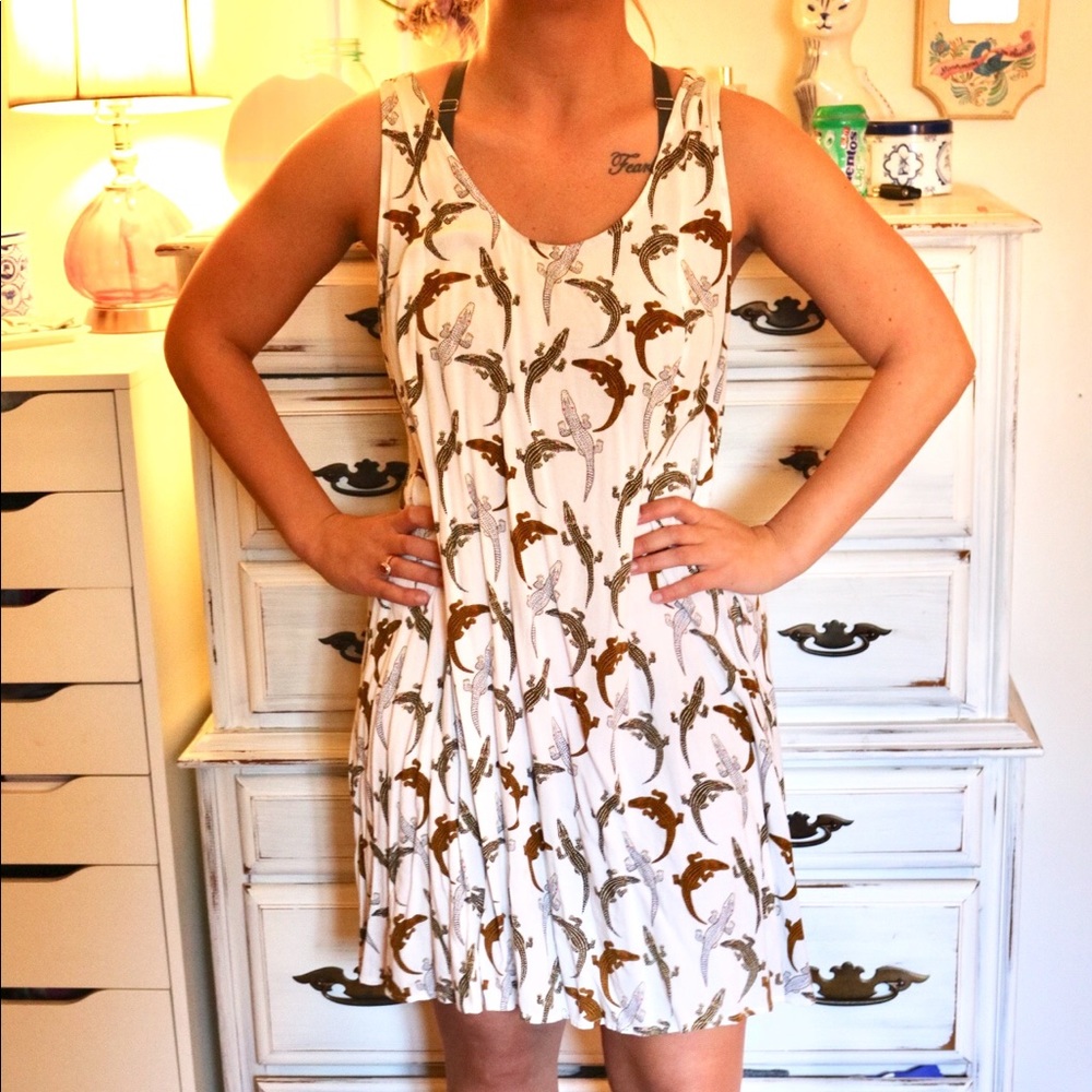 Alligator Print Dress